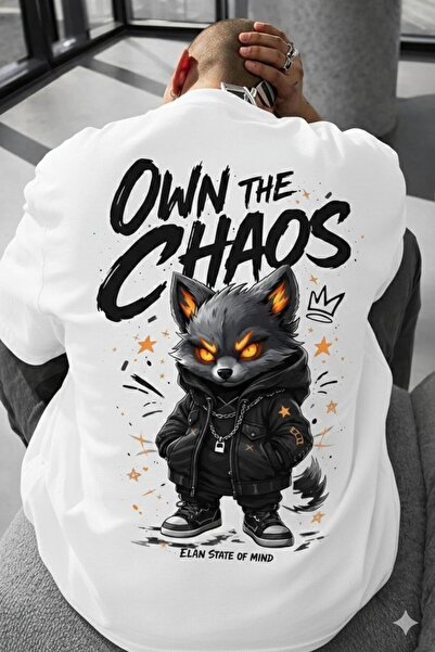 ELAN WEAR ΛΕΥΚΟ ΤΥΠΩΜΕΝΟ ΓΥΝΑΙΚΕΙΟ/ΑΝΔΡΙΚΟ ΜΠΛΟΥΖΑΚΙ UNISEX OVERSIZE - ΥΨΗΛΗΣ...