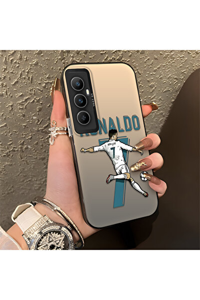 Hontinga حافظة هاتف Realme C65 متوافقة مع CR7 منقوش من السيليكون ذات حافة صلب...