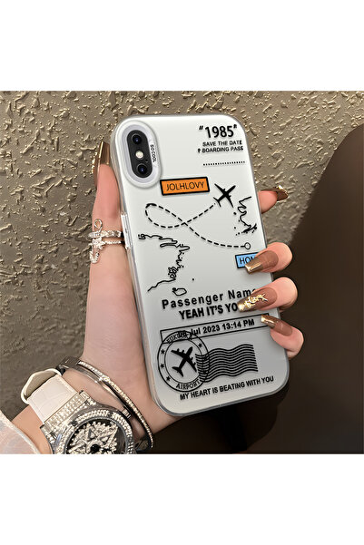 Hontinga iPhone X Compatible Silicone Edge Hard Back Anti-Fall Phone Case Fli...