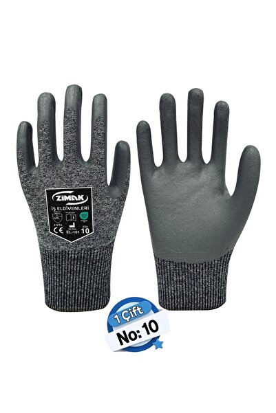 zimak EL-161 Profesyonel Köpük Nitril Kaplı İş Eldiveni El Kaplamalı İş Eldiv...