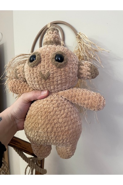 örgü Amigurumi kadife makka pakka 35 cm bal köpüğü renk