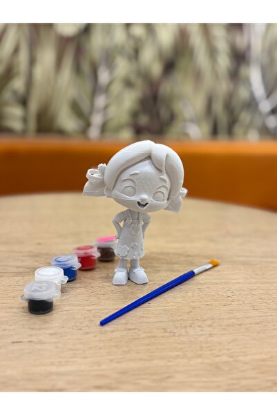 İ&G Çiçek ve Hobi evi 3D Baskı Niloya figürü boyama seti 12cm-anahtarlık hedi...