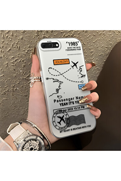 Hontinga حافظة هاتف آيفون 8 بلس متوافقة مع الحواف السيليكونية الصلبة والمضادة...