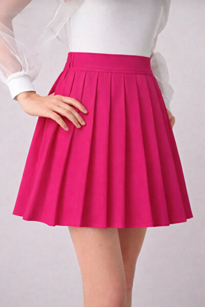 CARABO MODA Момичешка пола с висока талия и плисета