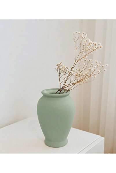 Hestia Home ΚΕΡΑΜΙΚΟ ΒΑΖΟ ΣΕ ΣΧΗΜΑ ΚΥΒΟΥ ΠΡΑΣΙΝΟ ΝΕΝΙΛΟΥ