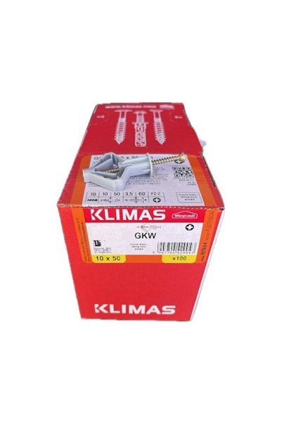 Wkret-met KLIMAS Set de 100 dibluri tip T pentru gips-carton