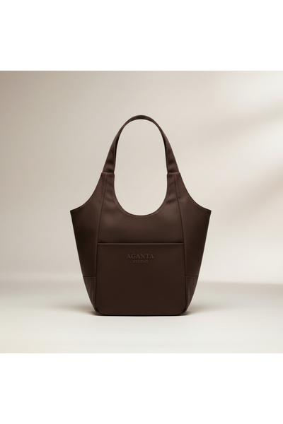 AGANTA STUDIO NOVA Studio Canvas Tote Çanta – Kahverengi