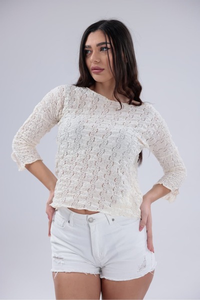 bb butik basic Guipur Lace Bluz Dn6099