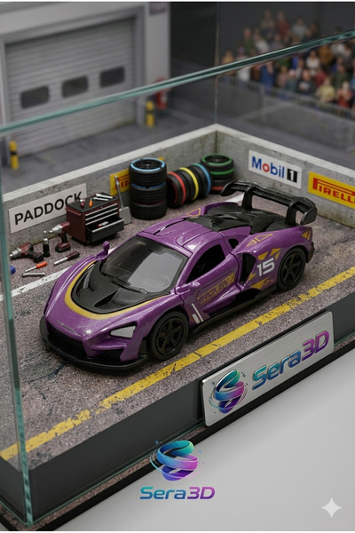 sera3d 1:64 Çek Bırak - Açılır Kanat Kapı ve Arka Bagajlı Model Diecast Araba