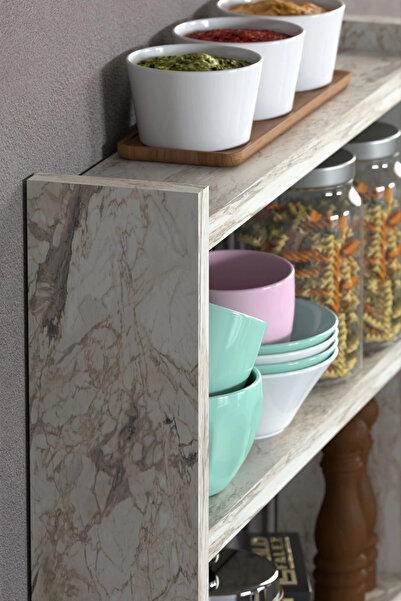 Energic Efes Serisi 3 Katlı Çok Amaçlı Raf - 1. Kalite Mutfak Tezgah Üstü ve ...