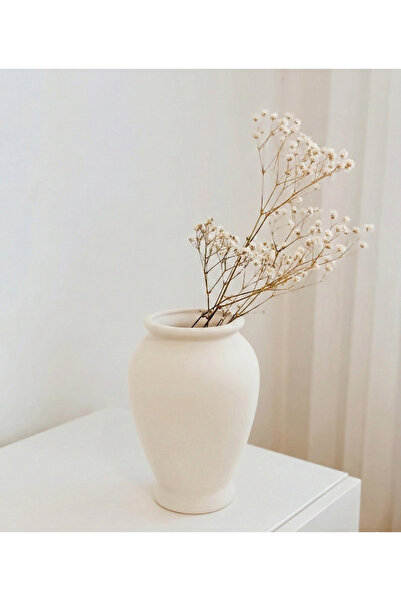 Hestia Home Keramička vaza u obliku kocke, bela