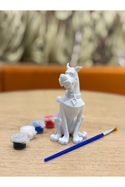 3D Baskı Scooby Doo figürü boyama seti 12cm-anahtarlık hediyeli
