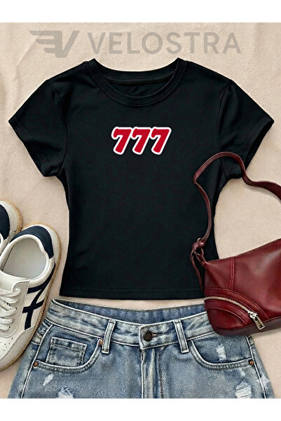 Velostra Femei 777 cu imprimeu basic Utilizare zilnică crop tricou