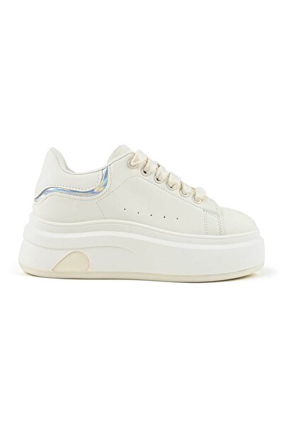 Tmall Women's Sports Shoes, -Leather, D1489, White with Silver