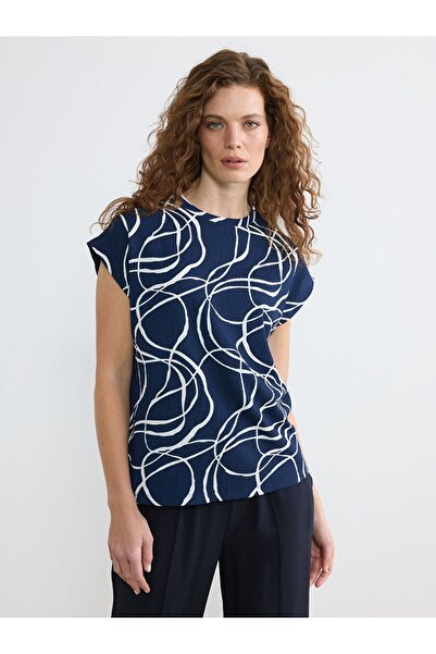 LC Waikiki Crew Neck Patterned Blouse