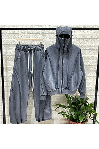 Urban Collection Urbancollection grey hooded Cotton tracksuit