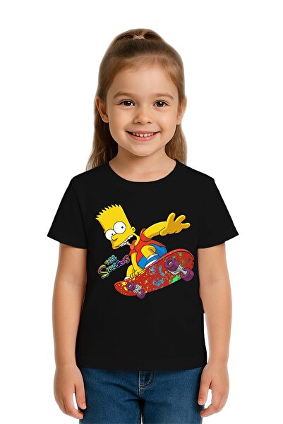 SEDİRLİ Unisex Simpsons με τύπωμα Παιδικό μπλουζάκι από χτενισμένο βαμβακερό ...