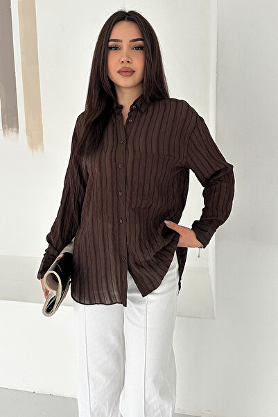 Noa&Noa Pocket Detail Casual Shirt – Black Texture