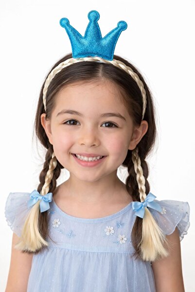 EMKSHOP Coroană cu păr și agrafe Elsa