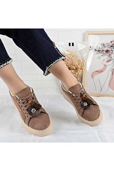 Tmall Pantofi sport pentru femei, - Piele, cu accesorii, D1487, maro