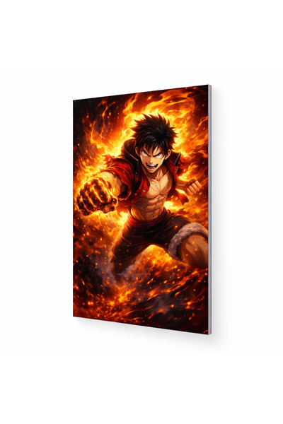 MAVEN Anime Alev Yumruk Cam Tablo Fantastik Dekoratif Duvar Tablosu 3,8 mm (3...