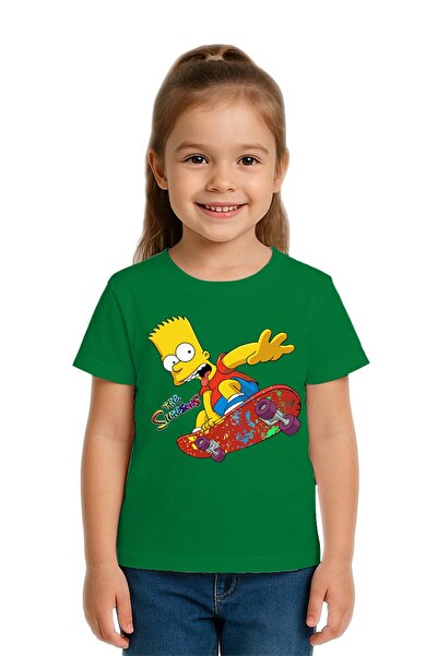 SEDİRLİ Unisex Simpsons με τύπωμα Παιδικό μπλουζάκι από χτενισμένο βαμβακερό ...