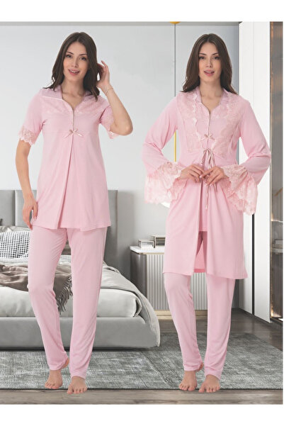 Effortt Dvina Maternity Pajama Set - Pink