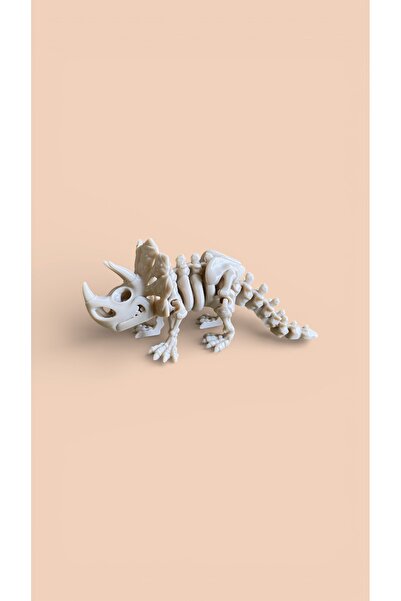 3D Ekspres Eklemli Triceratops Dinozor Figürü Fidget Toy 16 x 5 Cm