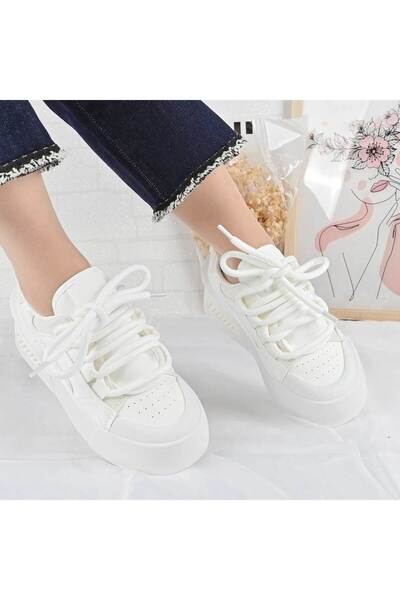 Tmall Pantofi sport pentru femei, - Piele, D1484, Alb