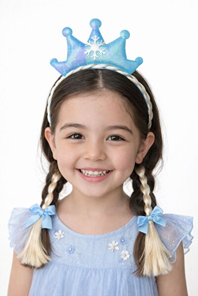 EMKSHOP Coroană cu păr și agrafe Elsa