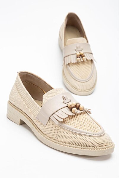 SENASTİL Orthopedic Sole Knitwear and Beaded Stylish Women's Shoes with Tasse...