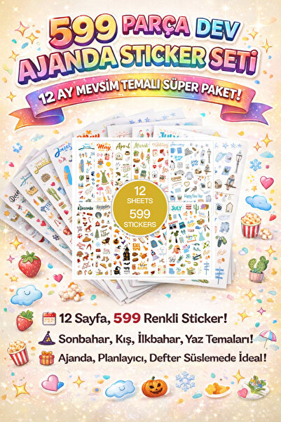 Beauty Box 🌈✨ SET NALJEPNICA ZA PLANER OD 599 DELA – SUPER PAKET SA TEMA ZA ...