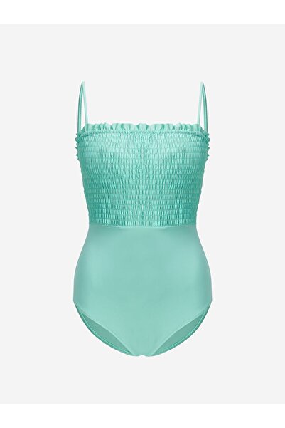 LC Waikiki Women's Square Neck Plain Swimsuit