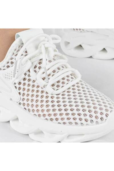 Tmall Women's Sports Shoes with mesh inserts, D1490, White