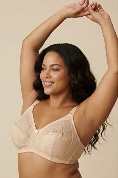 Brashop Χρώμα δέρματος Μεγάλο μέγεθος Δαντελωτό Σουτιέν χωρίς ενίσχυση και σφ...