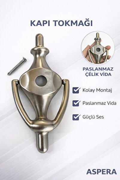 DESIPHON Çelik Kapı Taktak Kapı Tokmağı Dayanıklı Metal Kapı Vuracağı Modern ...