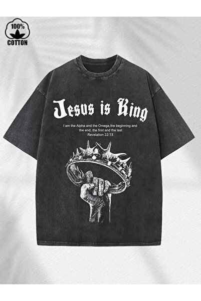 Vordevia Jesus Printed Washable Oversized T-Shirt Unisex Vintage Comfortable ...
