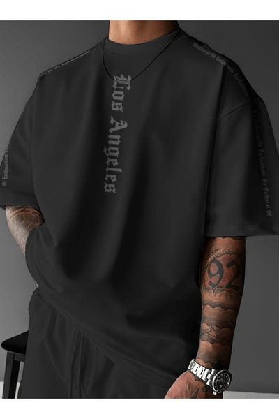 gencerco Λος Άντζελες Κάρεταλ με τύπωμα Πρέμιουμ oversized Μπλουζάκι