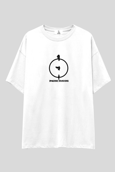 UmbraWear Imagine Dragons Oversized t Shirt |   Unisex 100% Cotton White Prin...