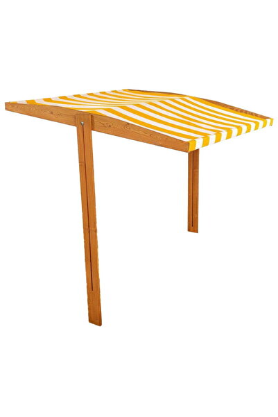 Babymix Copertină pentru nisip pentru copii din lemn Baby Mix 120x120 cm galb...