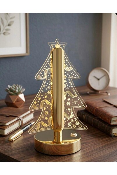 abnturk Şık Görünümlü 3 Modlu Dekoratif Usb Şarjlı Masa Lambası 22cm Modern A...