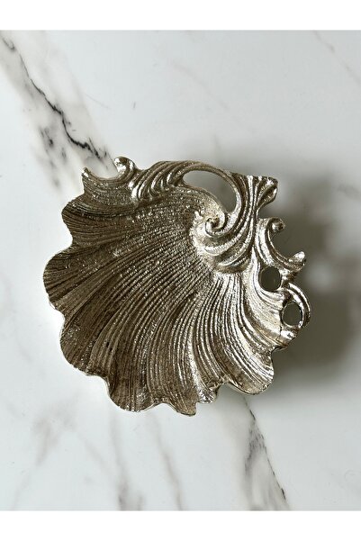 Melinda Gümüş Lokumluk, Takı Tabağı, Dekoratif, Çok Amaçlı Metal İstiridye Tabak