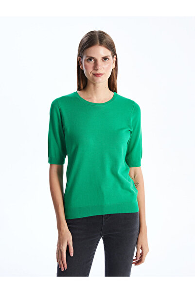 LC Waikiki Peak New Season Crew Neck Plain Short Sleeve Women's Knitwear Sweater