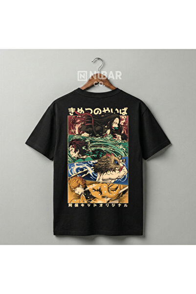 Grafftee Clothing Demon Slayer Anime Karakter Baskılı Yüksek Kalite Pamuklu T...