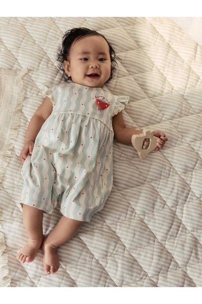 Next Baby Red Strawberry Printed Baby Rompers 3-Pack