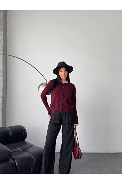 Lovely butik Πλεκτό Ζακέτα και Μπλούζα με Δαντέλα γιακάδες και Λεπτομέρεια στ...