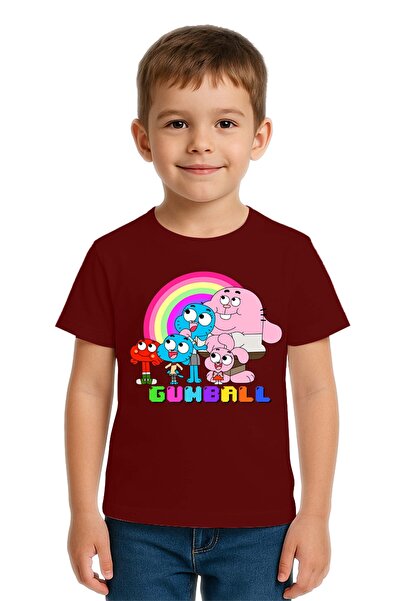 SEDİRLİ Unisex Gumball Printed Kids T-Shirt Cotton Combed Cotton Fabric