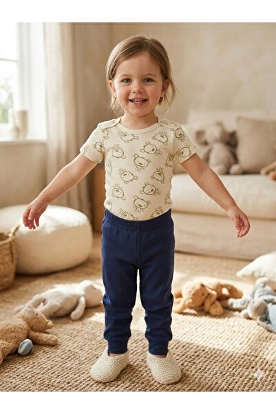 Şimo Butik Girl Boy Child Baby Short Sleeve Snap Fastener Bodysuit-Badi 100% ...