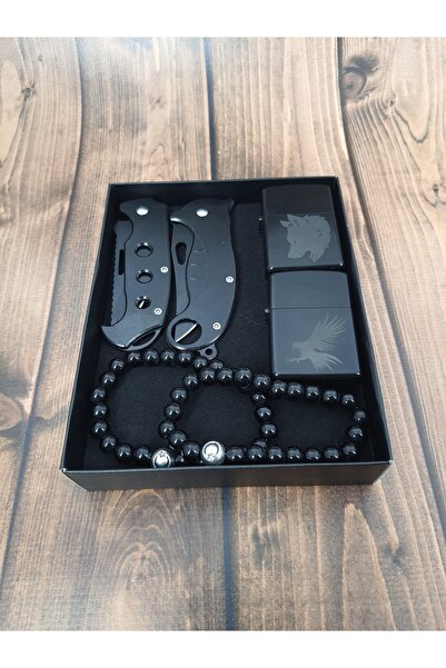 SürLaz Kurt Kartal Desenli Özel Üretim Hediyelik Kamp Seti 6 Parça