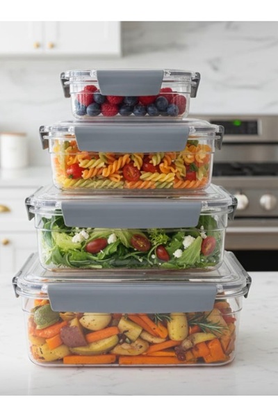 HUTUL AL JAZIRA Food Storage Containers Square Set of 4